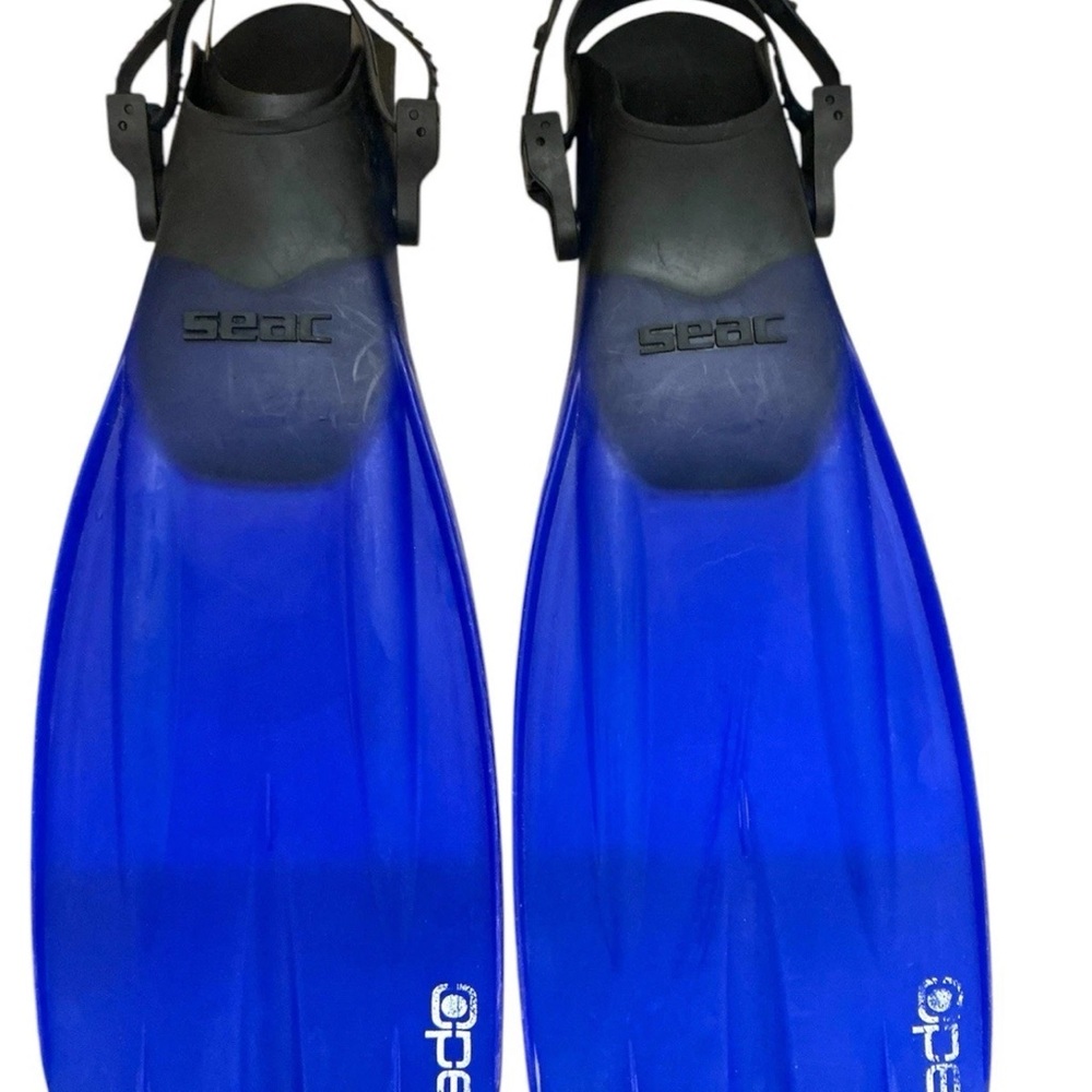 Seac Open Blue S/M Dive Fins - Open Heel Fast Shipping made in Italy